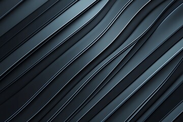 Obraz premium A stunning, abstract image featuring smooth, wavy lines in shades of black. This visually captivating design is perfect for backgrounds, textures, and digital art projects.