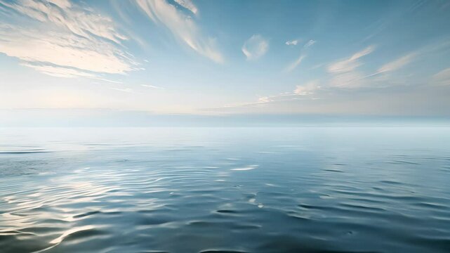 The vast ocean is sparkling in the sun
