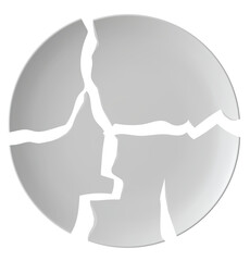white porcelain plate breaking