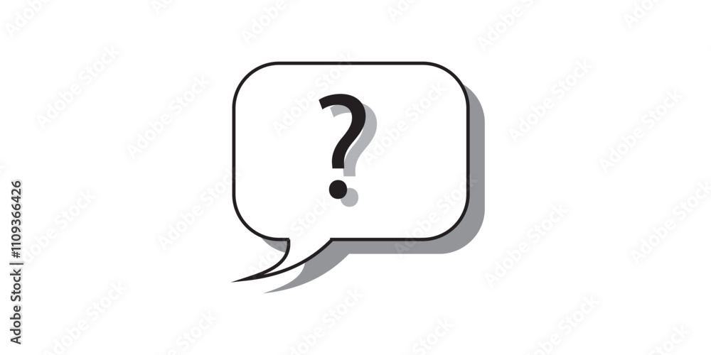 Poster print question and answer icon set. q&a speech bubble sign on transparent background. q&a symbol. as