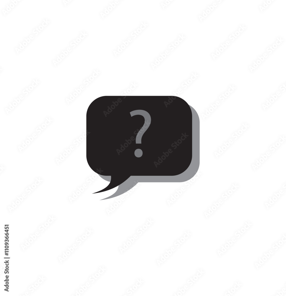 Poster print question and answer icon set. q&a speech bubble sign on transparent background. q&a symbol. as