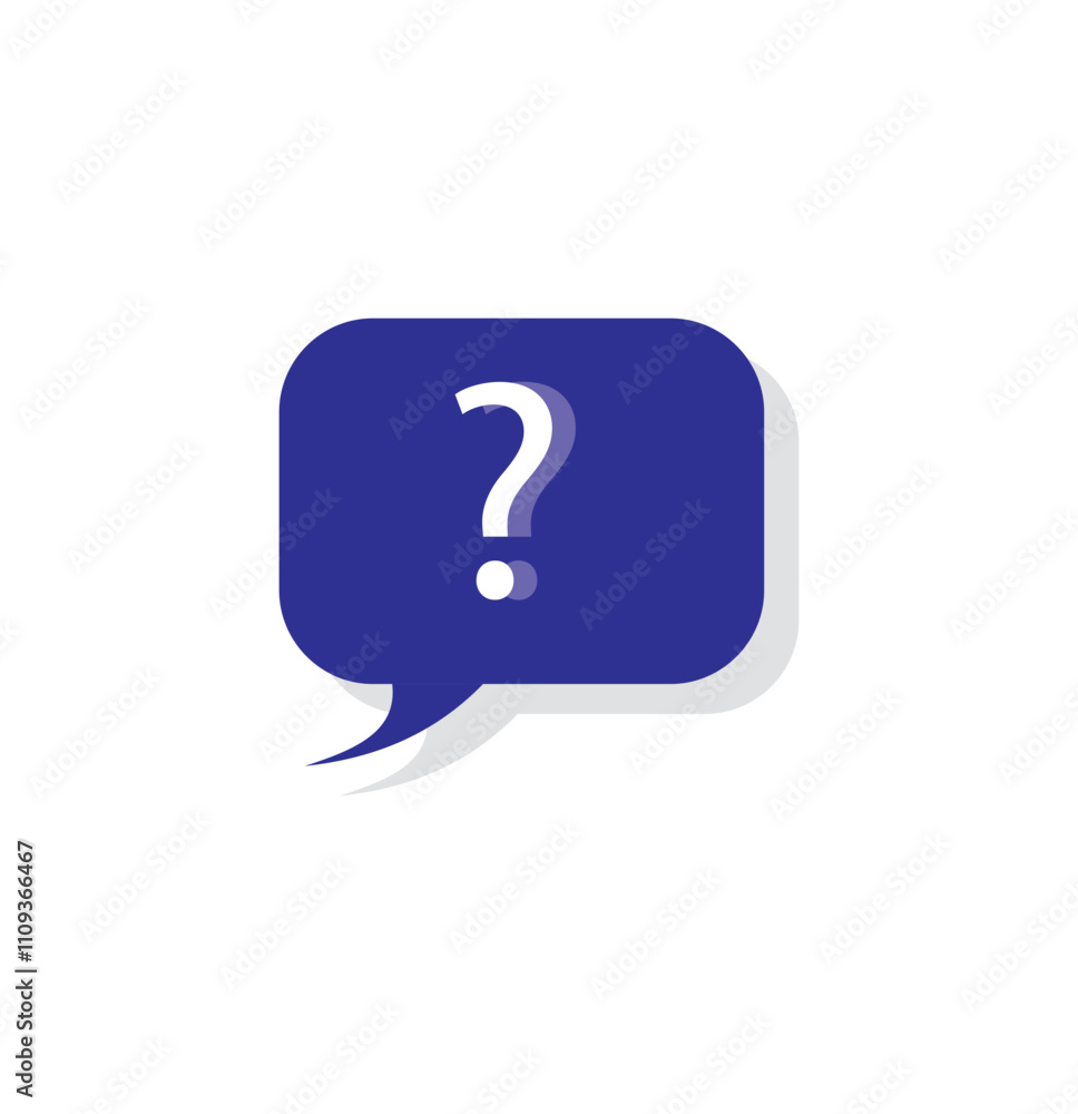 Poster print question and answer icon set. q&a speech bubble sign on transparent background. q&a symbol. as