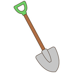 Vector shovel color design concept