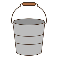 a bucket with a handle  