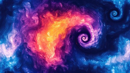 Fototapeta premium Seamless spiral acrylic illustration pattern featuring shibori and tie dye designs perfect for fashion textiles fabric prints home decor