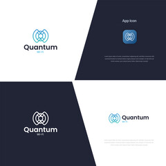 Fototapeta premium Q Gradient Communication Design Template logor 
