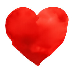 vibrant red heart shaped wall decal isolated on white background, perfect for adding touch of love and warmth to any space. bold color and simple design make it versatile decor piece