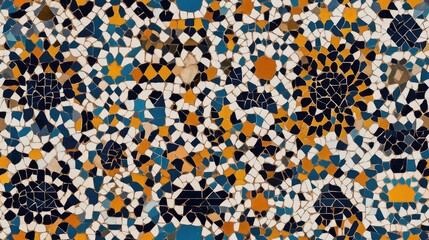 Seamless ceramic tile pattern featuring traditional Moroccan decor and Portuguese mosaics for home decor inspiration
