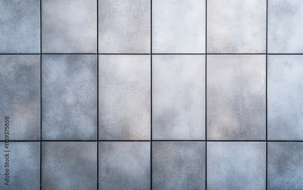 Poster abstract grey wall with tiled pattern, perfect for modern design and architectural projects.
