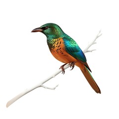 Fototapeta premium Color bird with white background