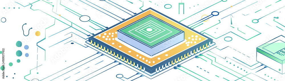 Poster computer chips are the silent workers, tirelessly powering our digital lives: depict a computer chip