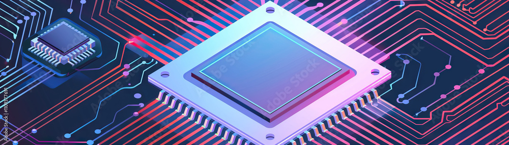 Poster computer chips are the silent workers, tirelessly powering our digital lives: depict a computer chip