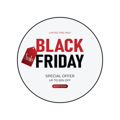 Black friday sale banner. Black Friday Sale Event Template. Vector illustration
