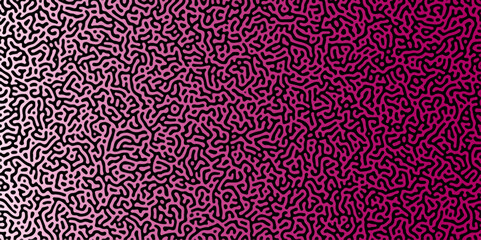 Fototapeta premium Gradient noise line abstract spread geometric background. Monochrome Turing reaction background. Abstract diffusion pattern with chaotic shapes. Vector illustration 