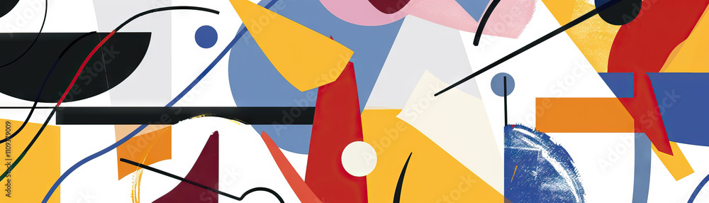 Aufkleber abstract art is the melody of shapes and colors, composing a visual symphony: illustrate a series of