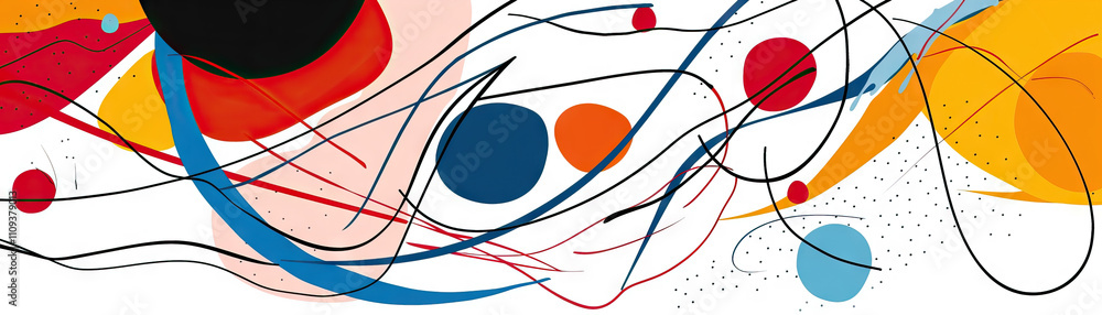 Aufkleber abstract art is the melody of shapes and colors, composing a visual symphony: illustrate a series of