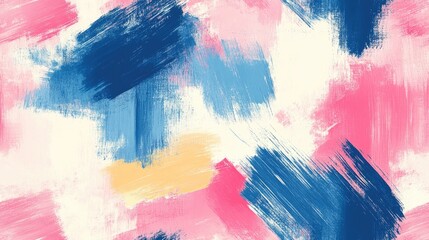 Obraz premium Seamless abstract pattern featuring brush stroked painted textures ideal for artistic designs and backgrounds