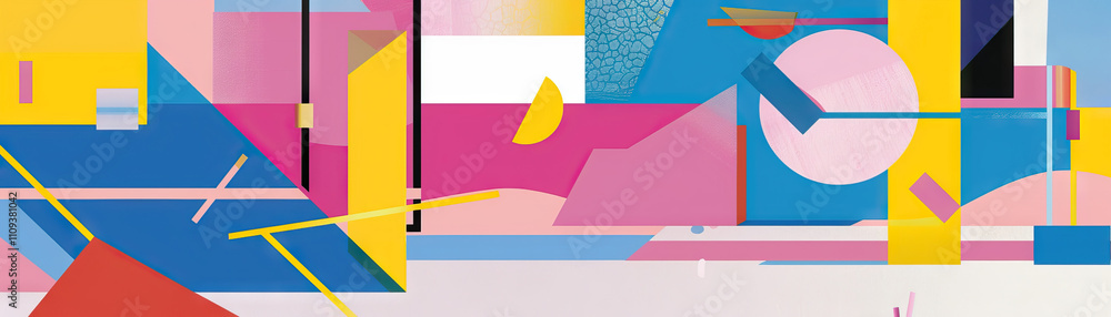 Poster abstract art is the dance of shapes and colors on an empty stage: picture a series of geometric shap