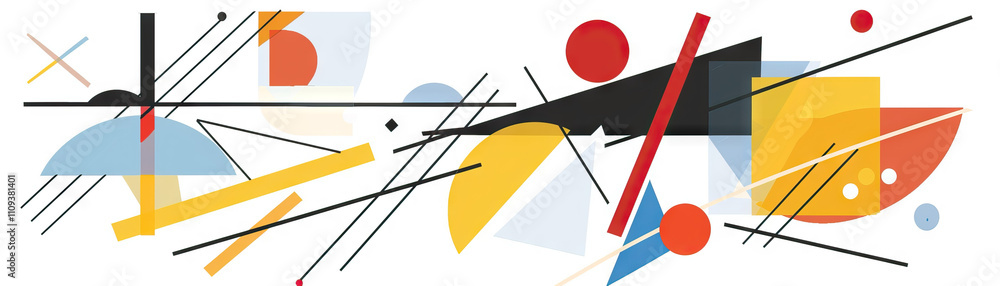 Aufkleber abstract art is the language of the soul, speaking in shapes and colors: illustrate a series of geom