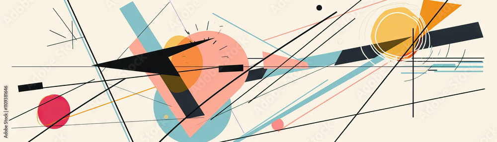 Aufkleber abstract art is the language of the soul, speaking in shapes and colors: illustrate a series of geom