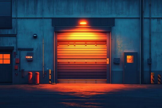 Open Storage Door in a Clean Corridor with Diffused Light