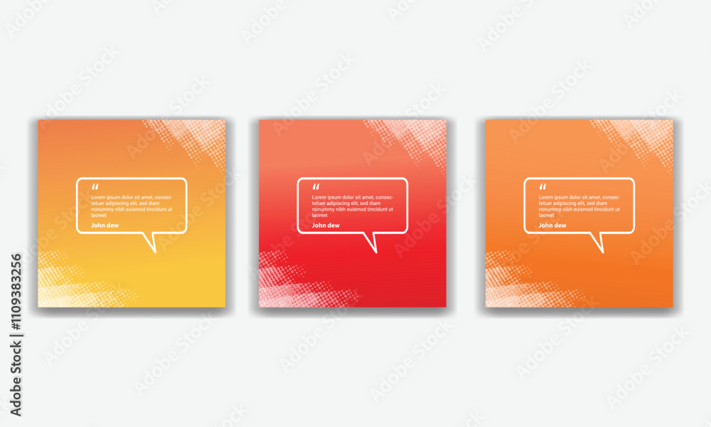Fototapete collection of quote box frames and icons. text in brackets. blank template of quote remarks.