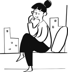 A Break From The City. Notion Style PNG File