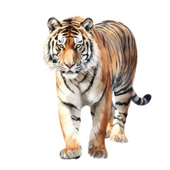 watercolor Tiger isolated white background