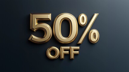 Discount offer showcasing 50 percent off on products or services to attract customers