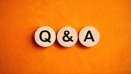 Wooden Blocks Representing Q and A Concept with Questions and Answers