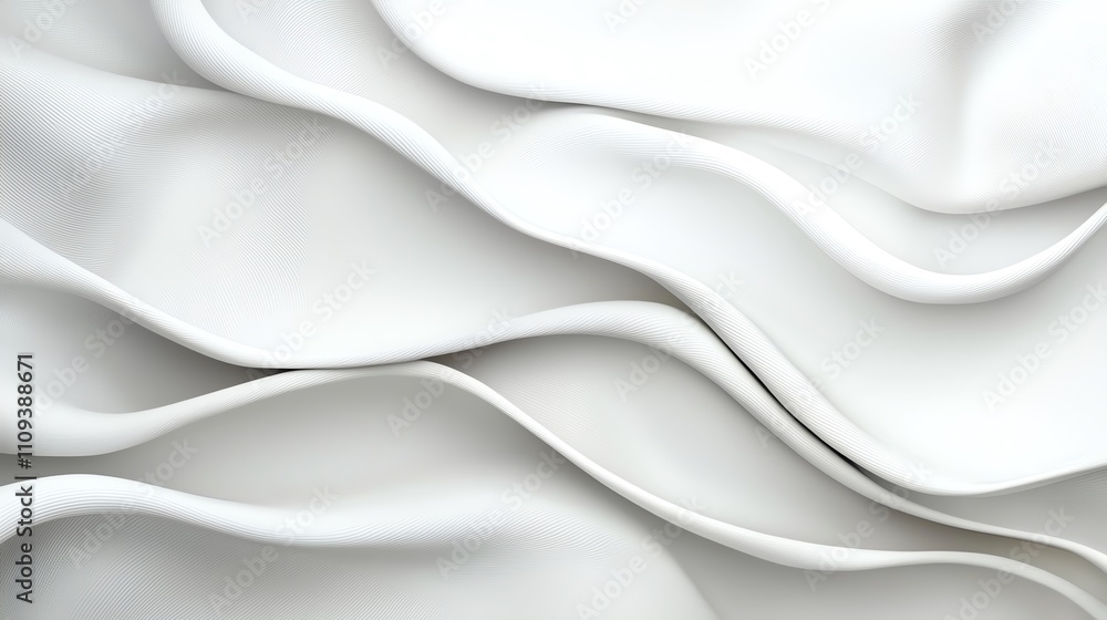 Poster abstract design featuring smooth, flowing white curves. this clean and minimalistic texture adds ele