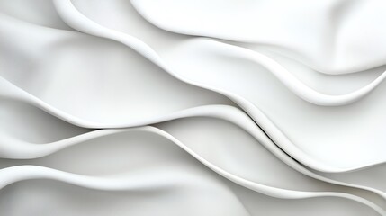 Obraz premium Abstract design featuring smooth, flowing white curves. This clean and minimalistic texture adds elegance and depth, perfect for backgrounds or creative projects.