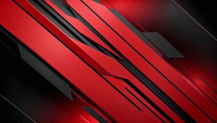 Abstract red shapes create a modern and striking visual experience.