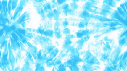 Light blue tie dye pattern with aquarelle effect and vibrant hand drawn design perfect for textile and fashion applications
