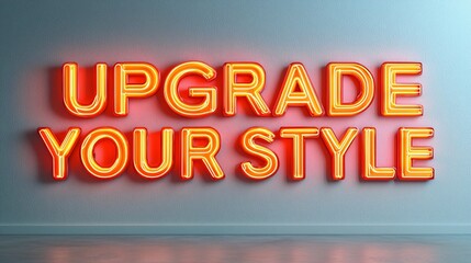 Luxurious promotional design showcasing bold high-contrast neon style in modern setting