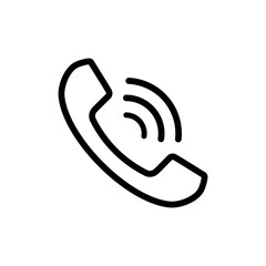 Ringing phone icon. Telephone call sign on Transparent background. Smartphone ringing symbol PNG