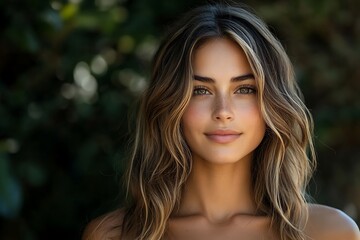 Naklejka premium Peaceful Girl Sunlight Hair Fashion Lifestyle Complexion