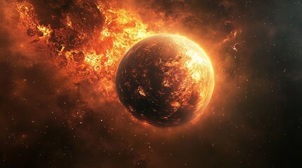 Naklejka premium Red Planet Day