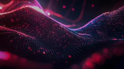 Futuristic digital background featuring elements of advanced technology processes