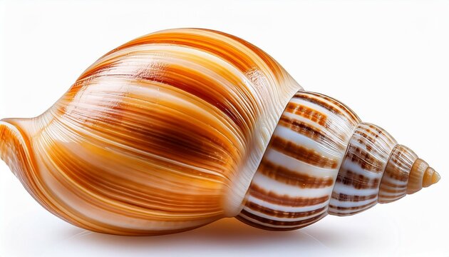 sea snail one shell of raw whelk sea snails bulot bulots isolated on white background macro shot french delicatessen seafood buccinum undatum