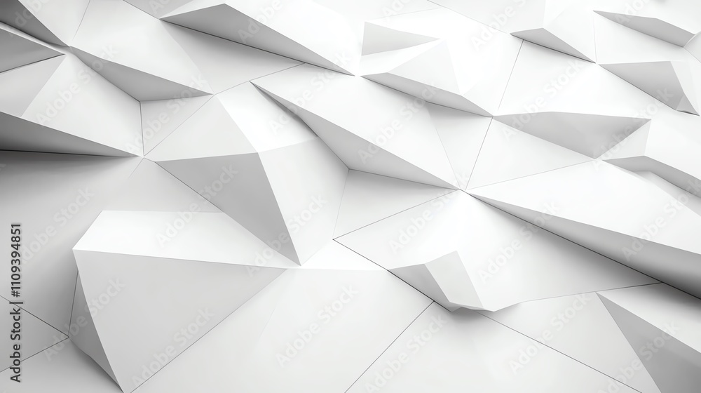 Poster abstract geometric white background with sharp, angular shapes creating a modern and minimalistic de