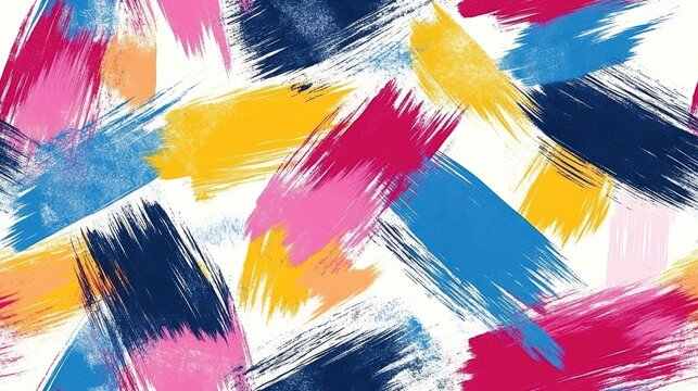 Brushed abstract painting pattern with colorful strokes vibrant design for wallpapers and textiles