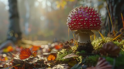 Mushroom against a soft background, wonderful seasonal mushroom. Background sober, mushroom distinct.