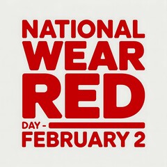 Fototapeta premium National Wear Red Day February Two