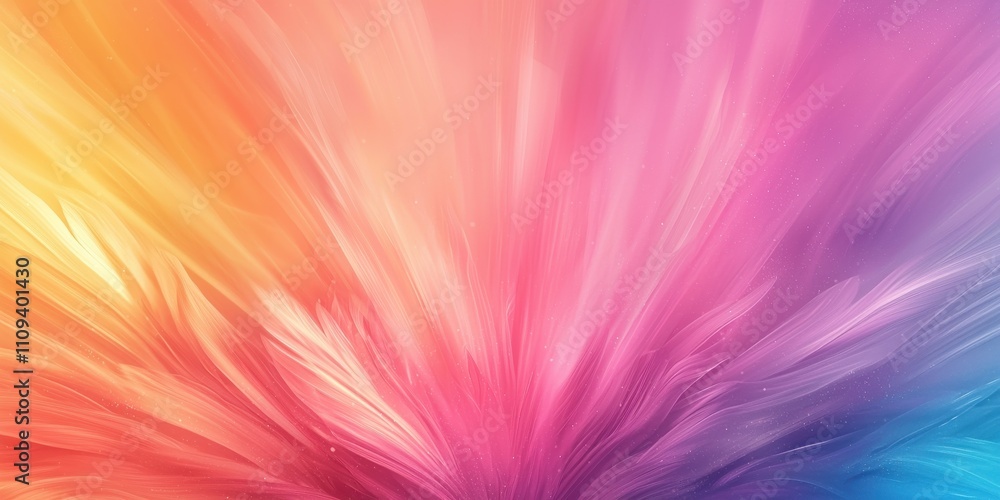 Poster a vibrant abstract background with a burst of colorful gradients and flowing textures.