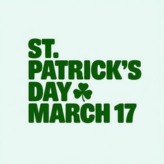 Naklejka premium St Patricks Day March Seventeen Celebrates Irish Heritage