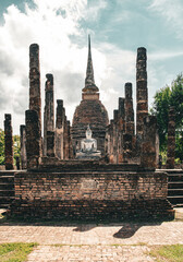 Obraz premium Temple in Sukhothai Thailand 