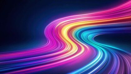 Colorful light waves create a dynamic, vibrant abstract background design.