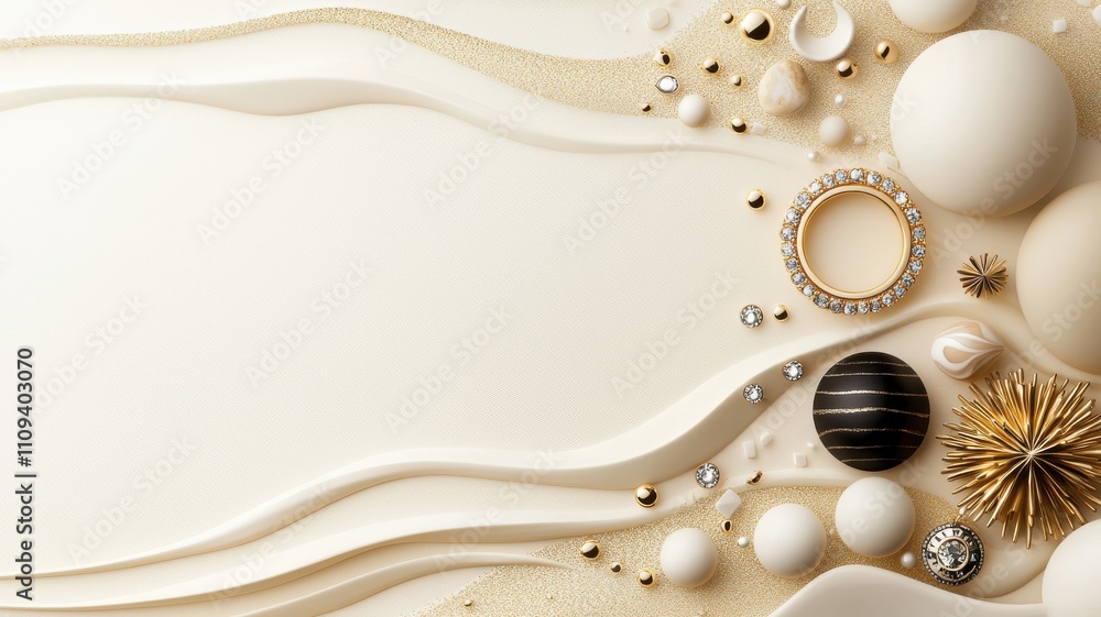 Poster elegant abstract composition with textured shapes and soft colors for modern designs.