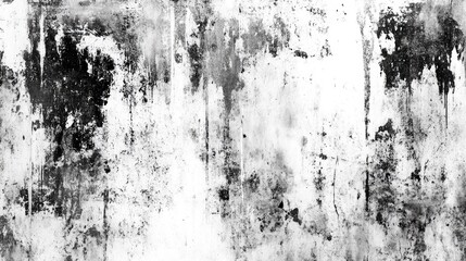 Fototapeta premium A striking abstract texture with a mix of black and white, featuring drips and stains for a dramatic artistic effect.
